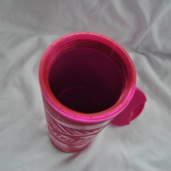 Starbucks Pink Cup Shiny Leaf Design - Picture 8 of 9
